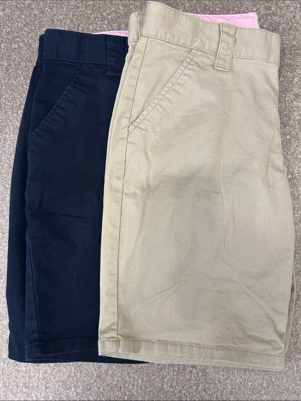 Cat & Jack Khaki and Navy Chino Shorts